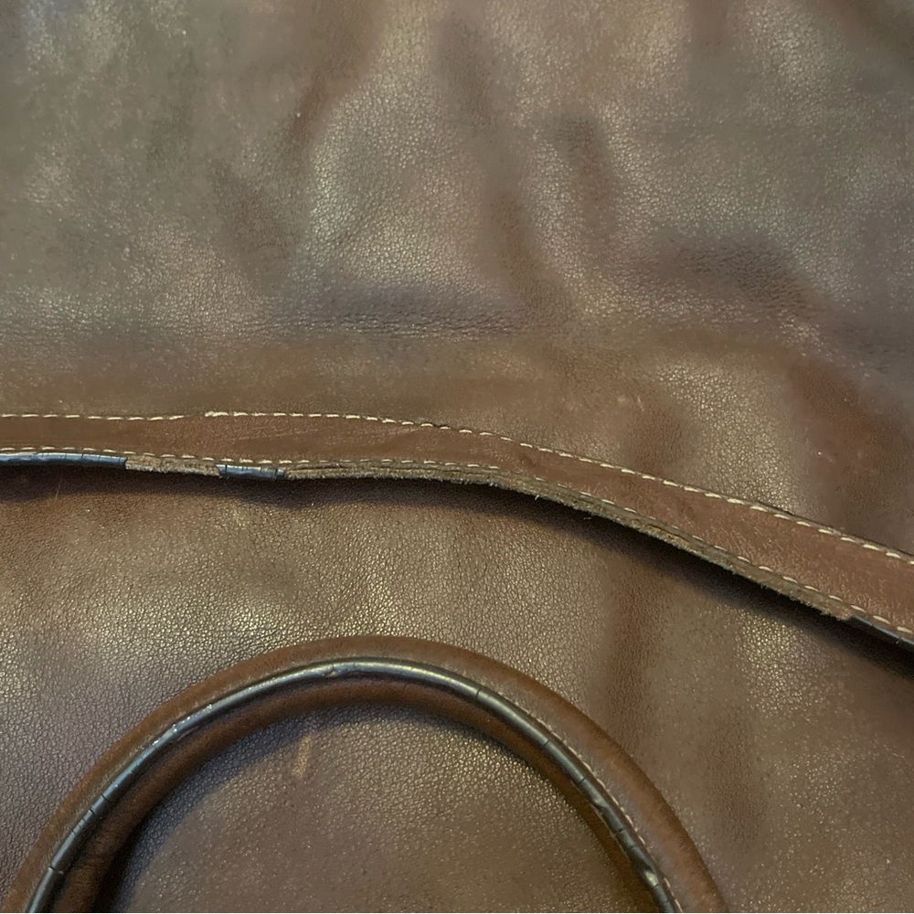 Prada Womens Leather Gold Tone Hardware Top Handle Tote Bag Brown - Picture 9 of 16